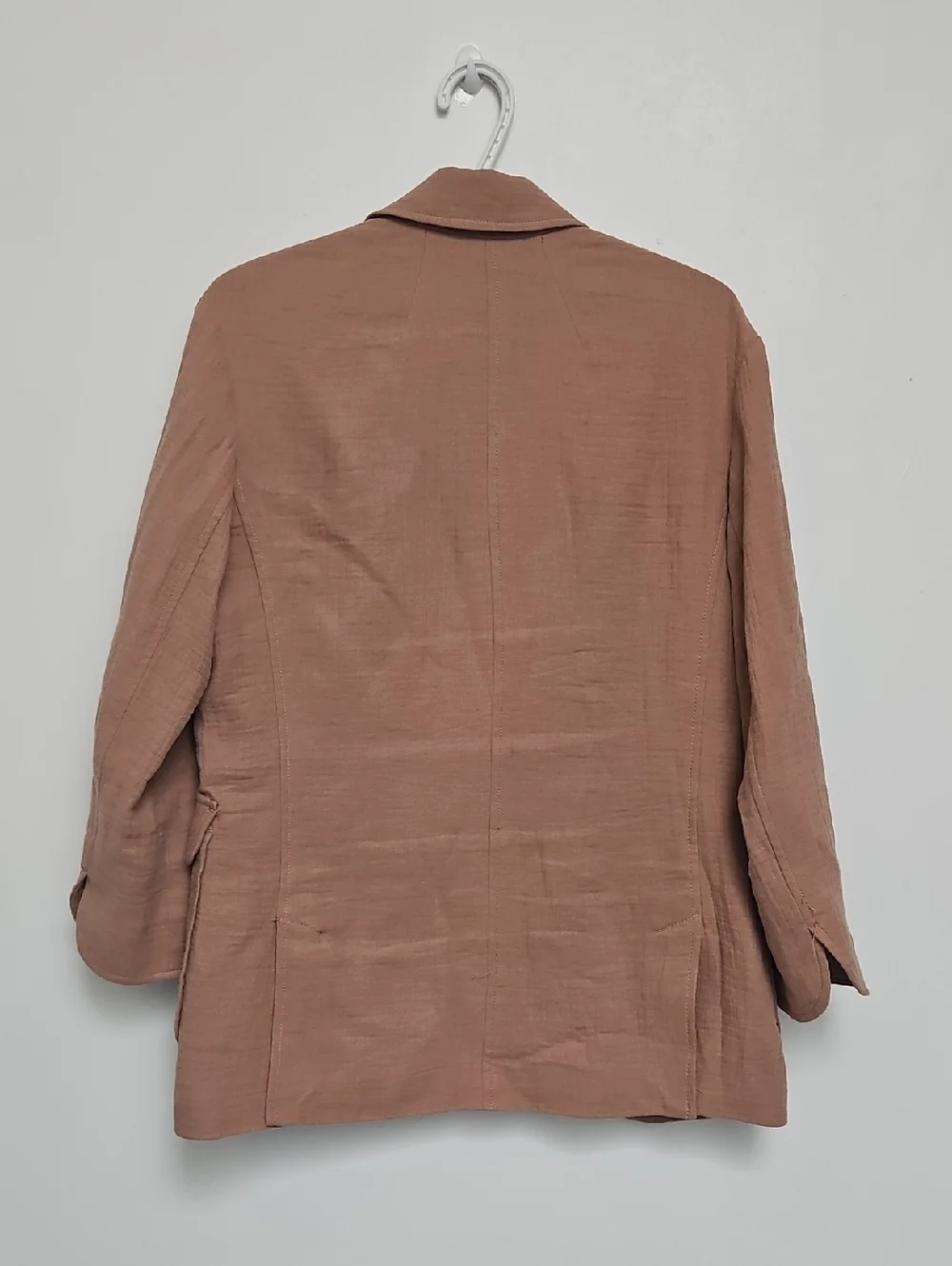 Madewell Cotton-Linen Oversized Relaxed Larsen Blazer in Faded Earth Sz XS - M - Picture 12 of 12